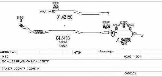  C070253001191 Exhaust system C070253001191