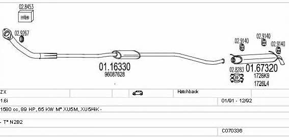  C070336001281 Exhaust system C070336001281