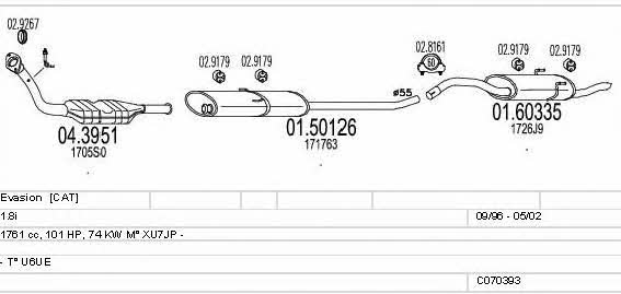  C070393008987 Exhaust system C070393008987