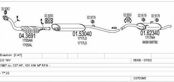 Mts C070395009006 Exhaust system C070395009006