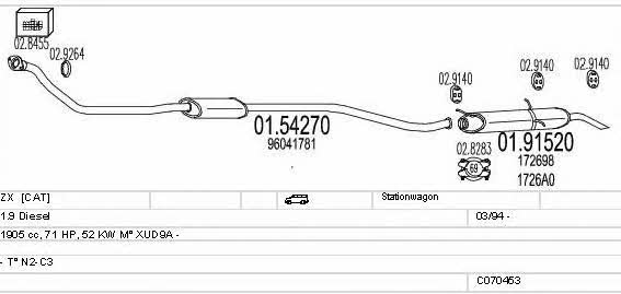C070453007962 Mts Exhaust system