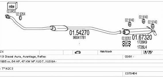 C070454007920 Mts Exhaust system