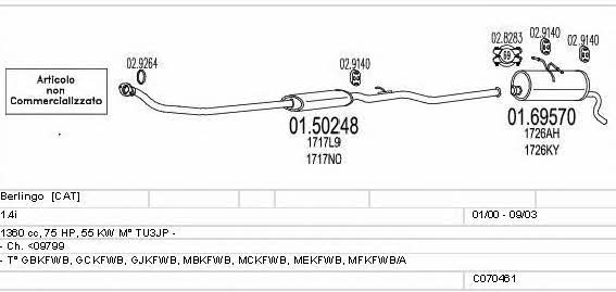 C070461003121 Mts Exhaust system