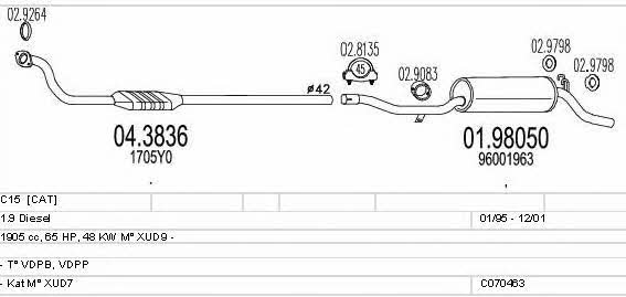  C070463001069 Exhaust system C070463001069