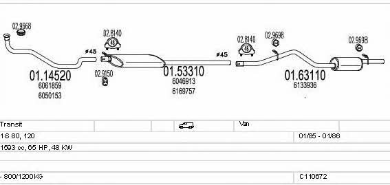  C110672007488 Exhaust system C110672007488