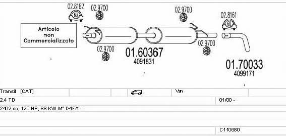  C110680007183 Exhaust system C110680007183