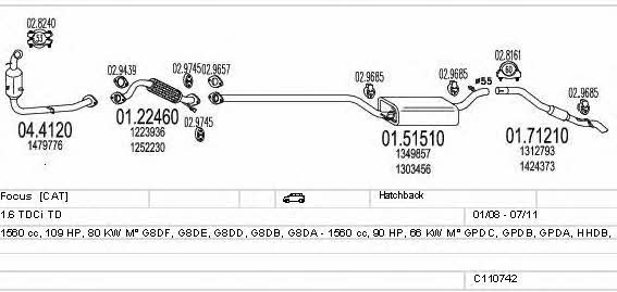 C110742010326 Mts Exhaust system