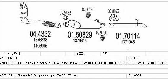 Mts C110765020030 Exhaust system C110765020030