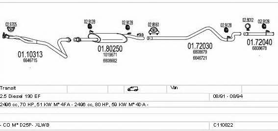 Mts C110822019887 Exhaust system C110822019887