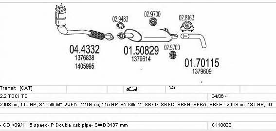 Mts C110823020046 Exhaust system C110823020046