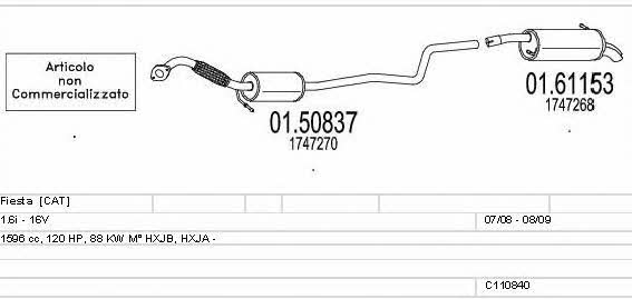 Mts C110840021905 Exhaust system C110840021905