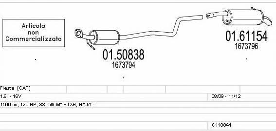 Mts C110841021925 Exhaust system C110841021925