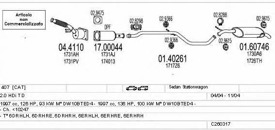C260317006226 Mts Exhaust system