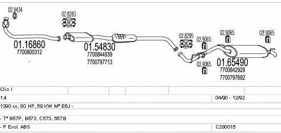 C280015006554 Mts Exhaust system