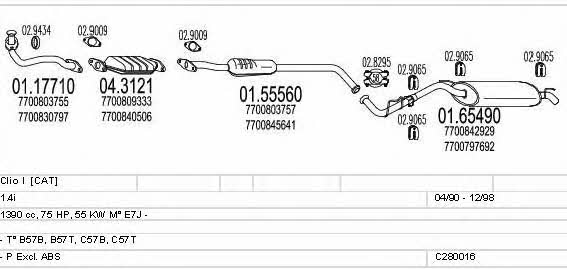 C280016006555 Mts Exhaust system