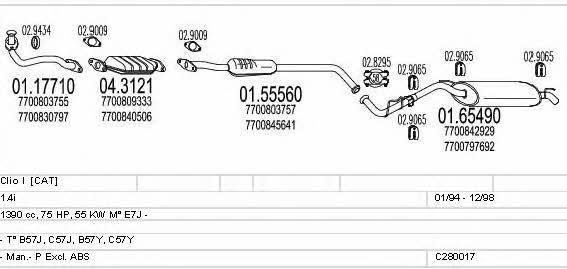 C280017006556 Mts Exhaust system