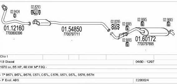 Mts C280024006564 Exhaust system C280024006564