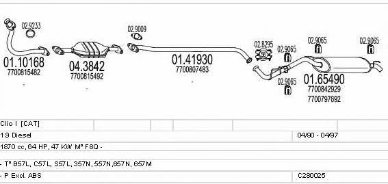 Mts C280025006565 Exhaust system C280025006565