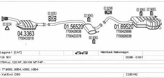  C280142006692 Exhaust system C280142006692