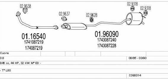 Mts C090014001382 Exhaust system C090014001382