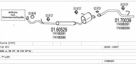  C090020001390 Exhaust system C090020001390