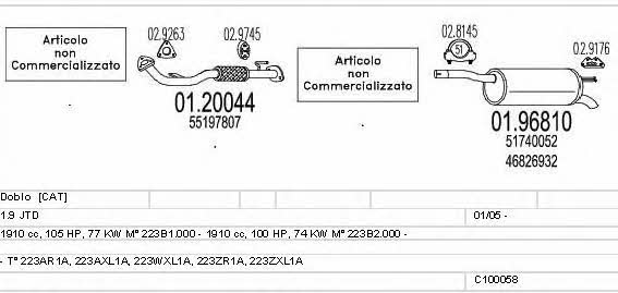  C100058012766 Exhaust system C100058012766