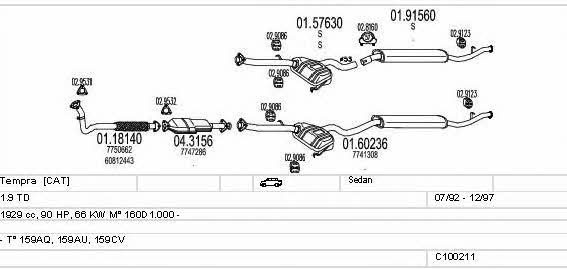  C100211012923 Exhaust system C100211012923