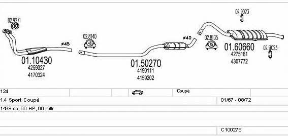 Mts C100276012998 Exhaust system C100276012998