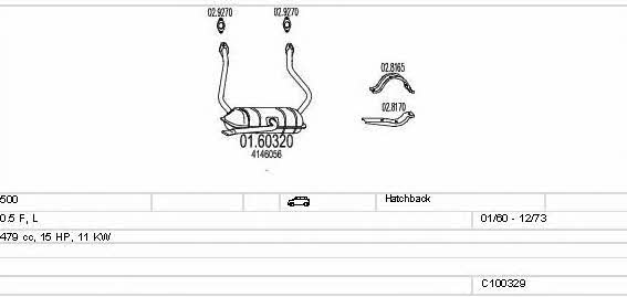  C100329013050 Exhaust system C100329013050