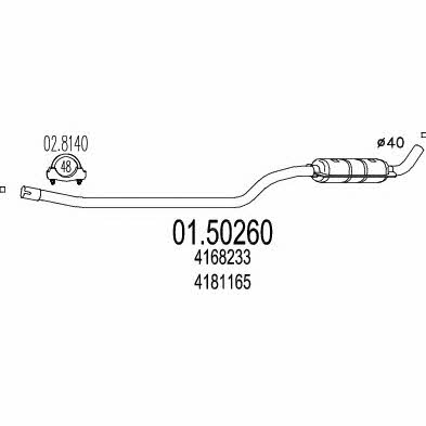 Mts 01.50260 Central silencer 0150260