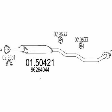 Mts 01.50421 Central silencer 0150421