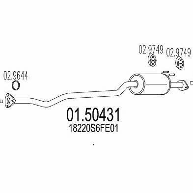 Mts 01.50431 Central silencer 0150431