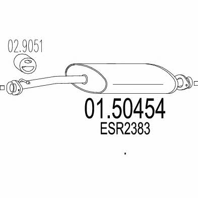 Mts 01.50454 Central silencer 0150454