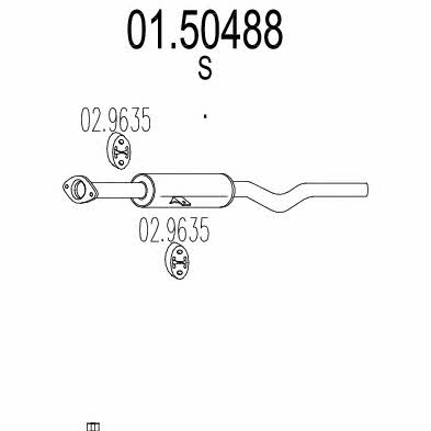 Mts 01.50488 Central silencer 0150488