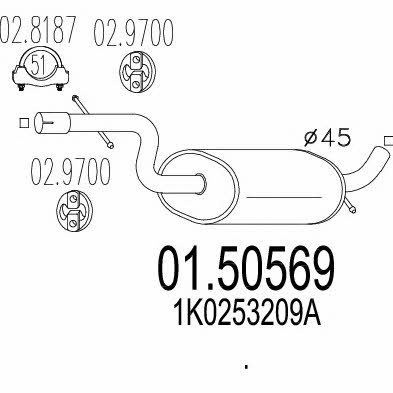 Mts 01.50569 Central silencer 0150569