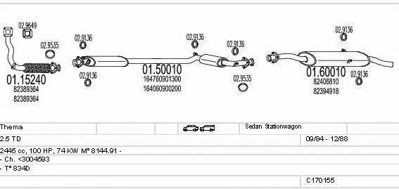  C170155008495 Exhaust system C170155008495