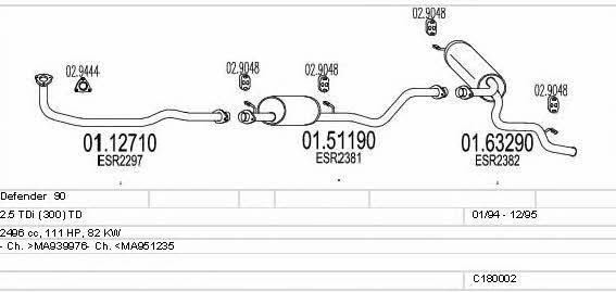 Mts C180002001451 Exhaust system C180002001451