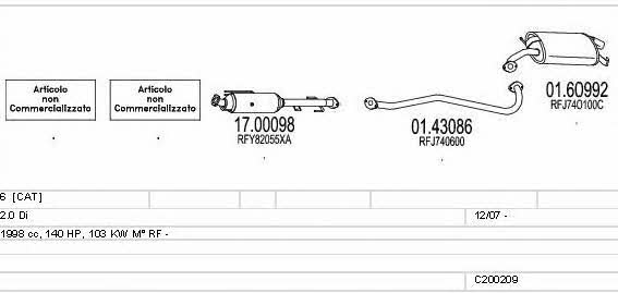 Mts C200209011032 Exhaust system C200209011032