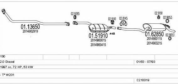 Mts C210019004975 Exhaust system C210019004975