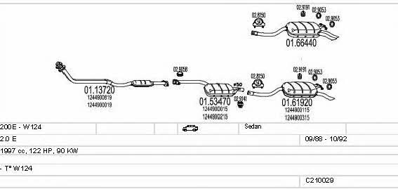 Mts C210029004986 Exhaust system C210029004986