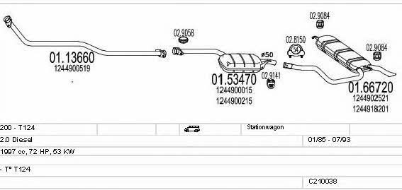  C210038005001 Exhaust system C210038005001