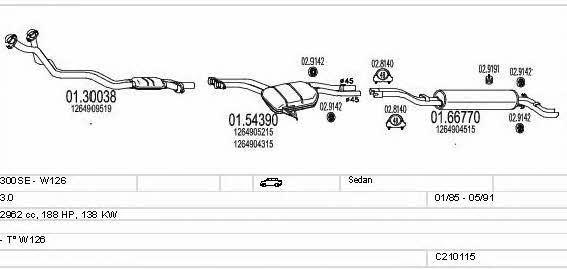  C210115004178 Exhaust system C210115004178