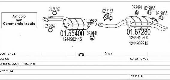 Mts C210119004182 Exhaust system C210119004182