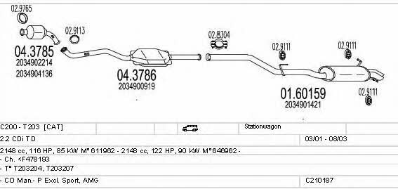  C210187004286 Exhaust system C210187004286