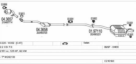  C210193004295 Exhaust system C210193004295