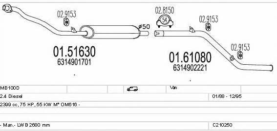 Mts C210250004369 Exhaust system C210250004369