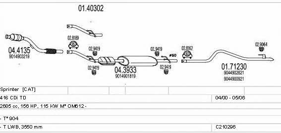 C210296004432 Mts Exhaust system