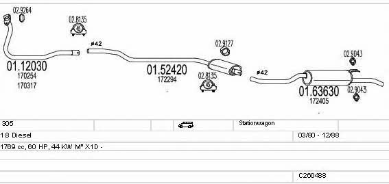 Mts C260488008480 Exhaust system C260488008480