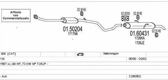  C260502008971 Exhaust system C260502008971