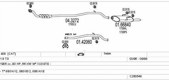 Mts C260548008343 Exhaust system C260548008343